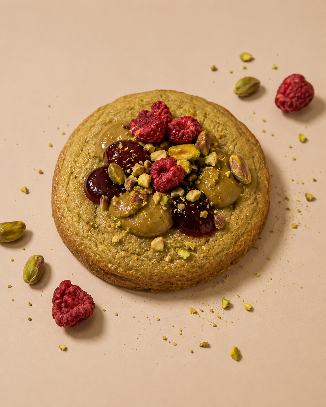 Cookie Pistache & Framboise — pâtisserie artisanale Délice de Kamelia à Juziers